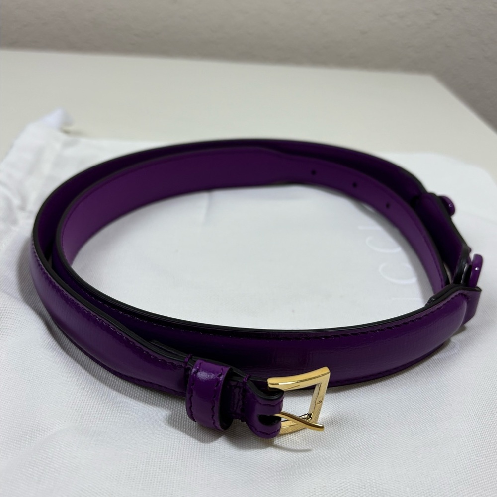 Gucci Horsebit Leather Thin Belt - Picture 5 of 8